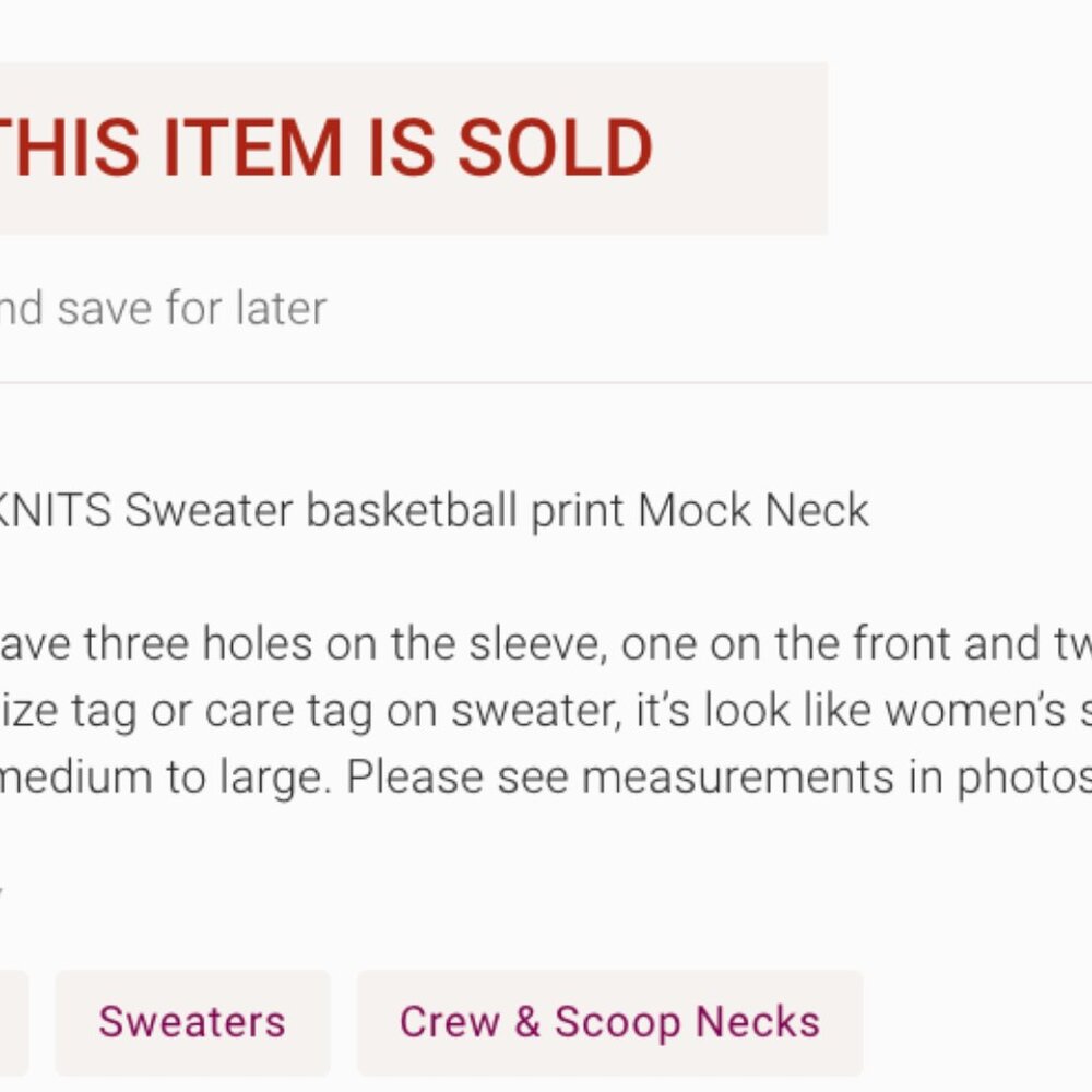TUCKER KNITS Sweater Basketball print Mock Neck - Picture 2 of 11